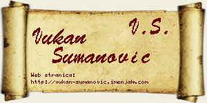 Vukan Šumanović vizit kartica